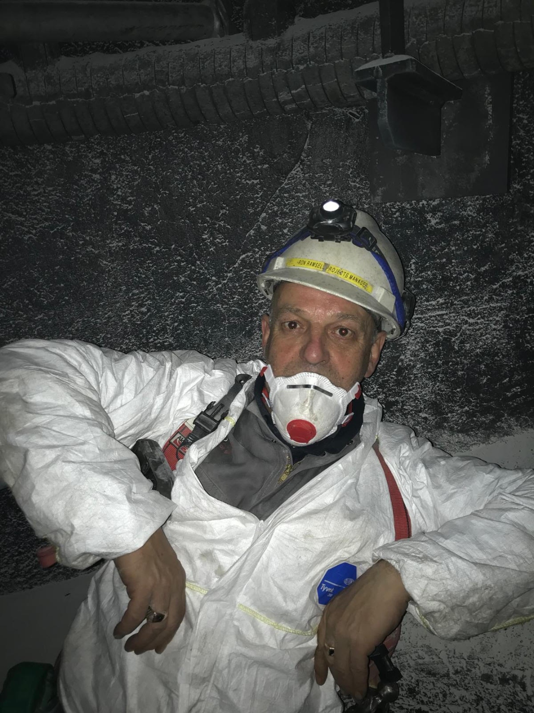 Ron Ramsell — Managing Director of RCSL, wearing PPE with helmet
